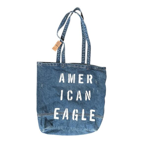 American Eagle Denim Tote Bag - New With Tags! - Picture 1 of 5